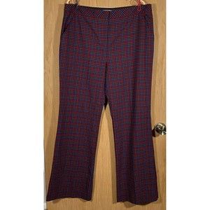Trina Turk Willis 2 Pant Trousers Career Punk Plaid Stretch Women's Plus Sz 14